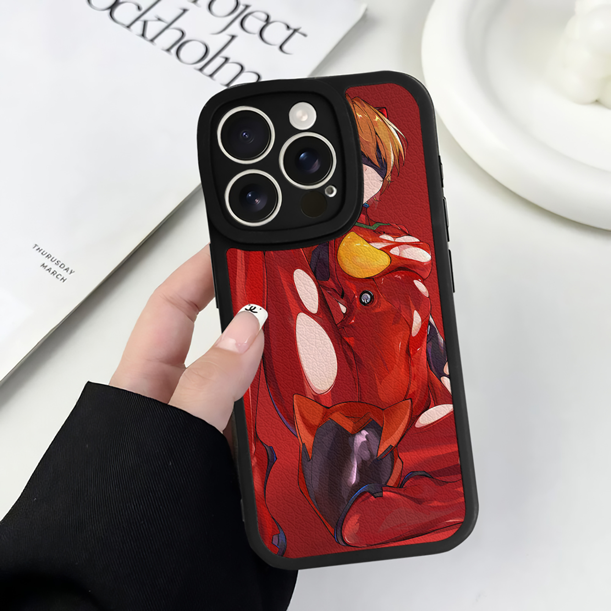 （画像用） EVA 新世紀エヴァンゲリオン 【iPhone 16シリーズ対応】シリコンスマホケース（レザー調） 材質：シリコン